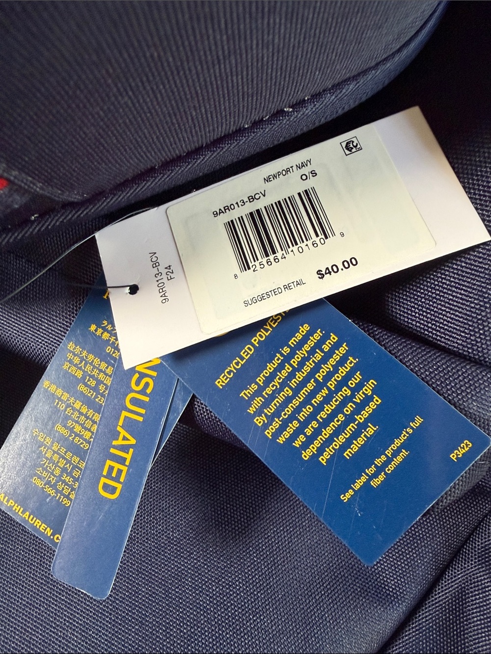 Polo Ralph Lauren Kids Boys Girls Newport  Navy Polo Bear School Backpack, NWT - Picture 16 of 16